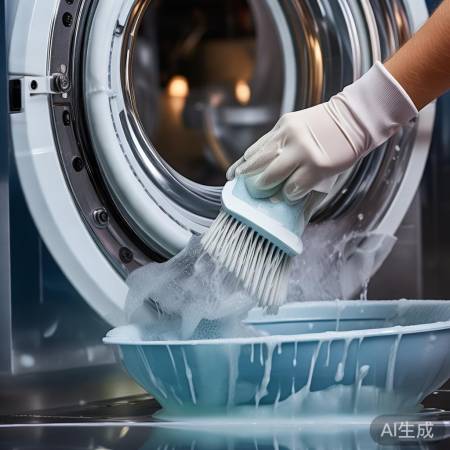 清洁洗衣筒内壁及门四周