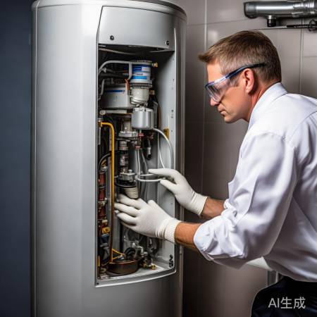 检查热水器内部,确保安全。