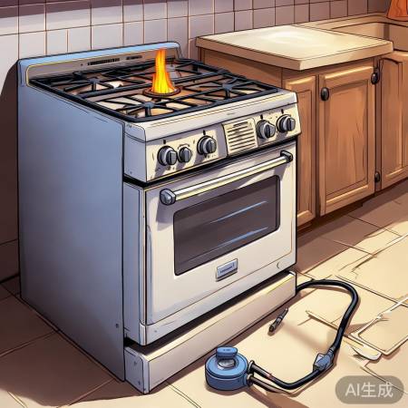 燃气灶火力不足,检查管道与阀门