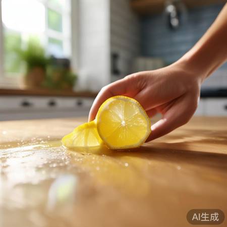 柠檬片擦拭小窍门