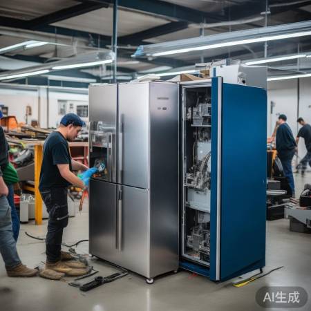 拆冰箱进电梯，小心操作固定