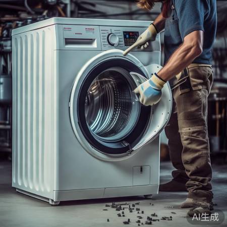 打开洗衣机外壳