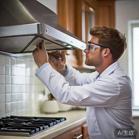 安装油烟机找专业,规范操作。