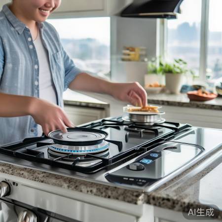 荣事达燃气灶，智能定时，烹饪无