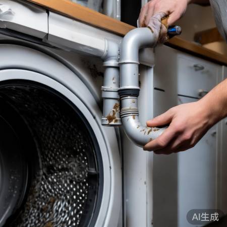 检查洗衣机排水管接口