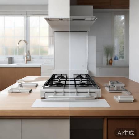 合成灶安装灵活，集成灶固定。