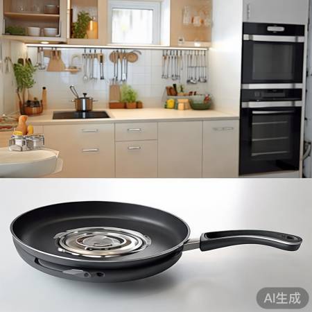 “多功能煎锅，空间巧利用”
