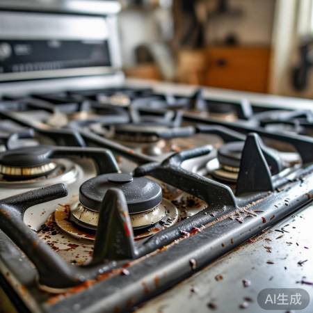 燃气灶定期清理,延长寿命。