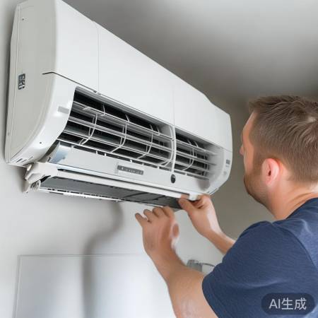 安装内机,调节温度大脑