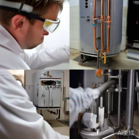 锅炉管道连接，确保密封装排水阀