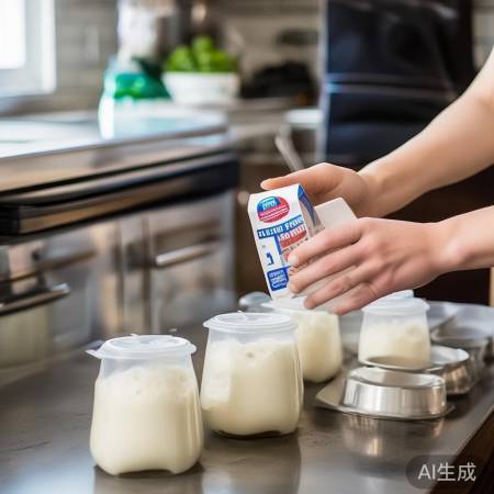 选全脂牛奶，防粘加水分，搅拌适