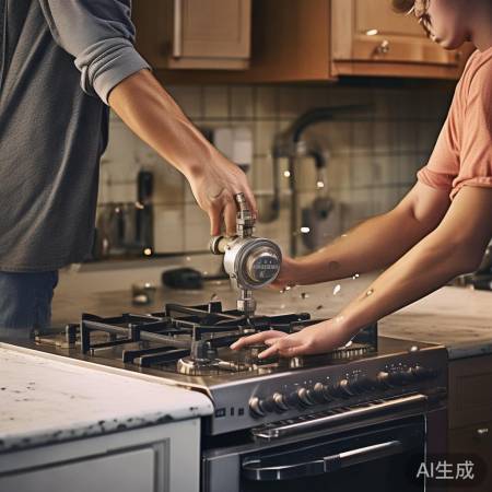 燃气泄漏，小心操作！