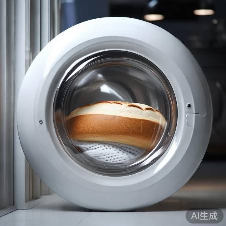 滚筒洗衣机:面包桶型,洗涤均匀