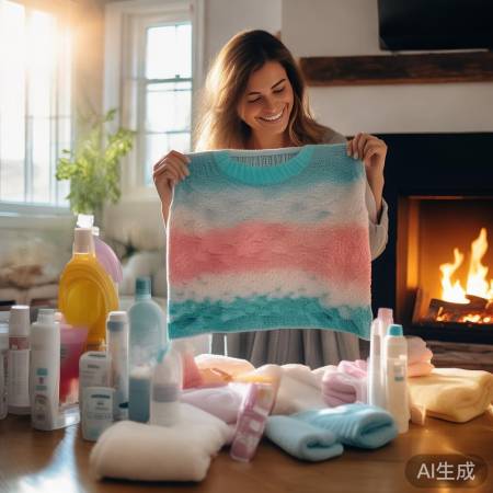 毛衣洗净又漂亮,下期见!