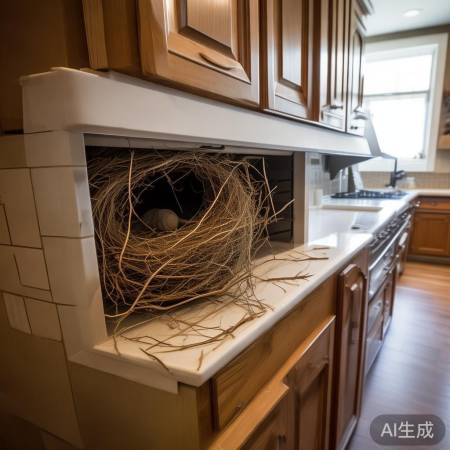 “厨房清洁新难题:油烟机鸟巢”