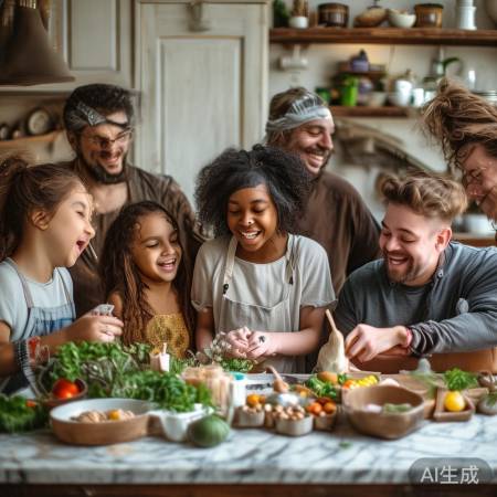 厨房温馨,烹饪快乐