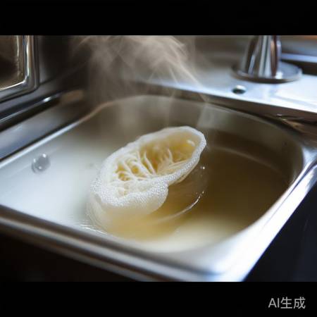 吸油网热水中浸泡去油脂