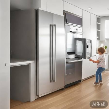 冰箱嵌入柜子，安全又方便