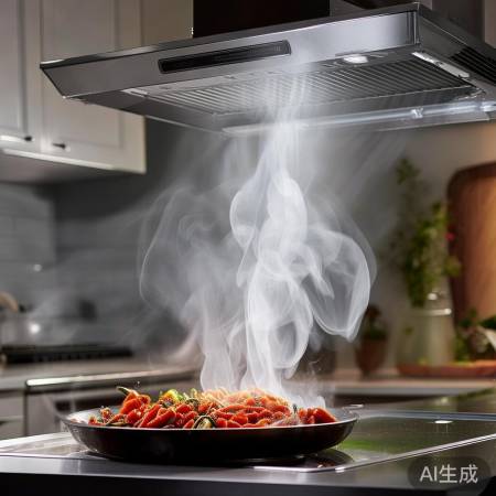 900pa静压吸力,吸走油烟,