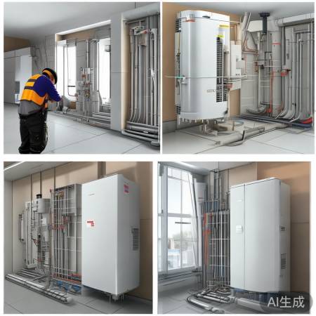 壁挂炉水管预埋,位置布设连接验