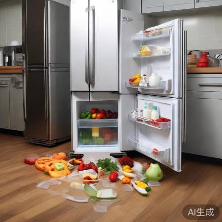 冰箱食物移至外，防污染。