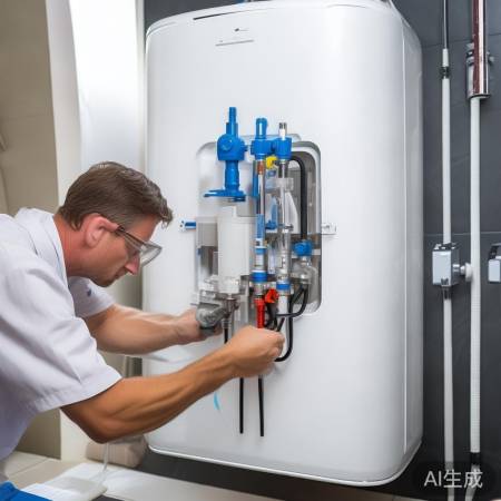 安装热水器，连接水源。