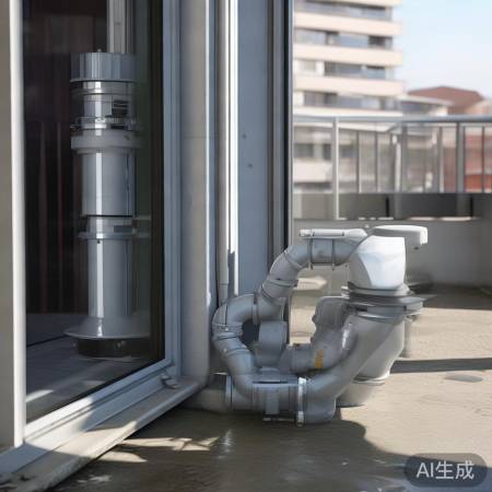 排水管连接阳台，防止废水倒灌