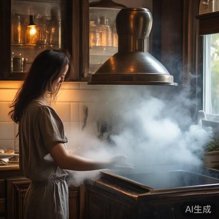 传统人工油烟机，排烟效果一般