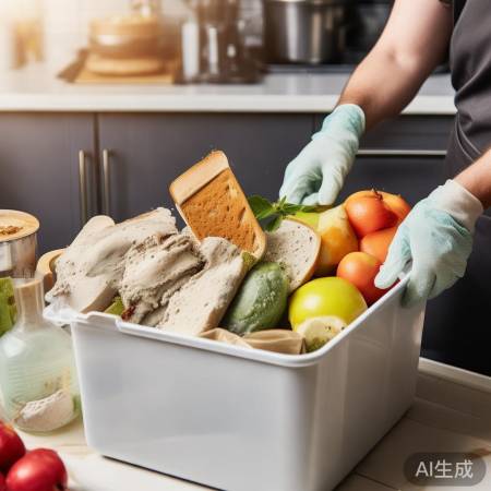 变质食物别留,健康为重,戴手套