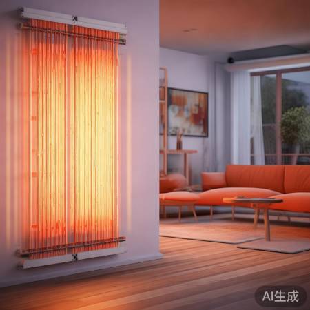 “空气能铜管取暖,节能高效。”