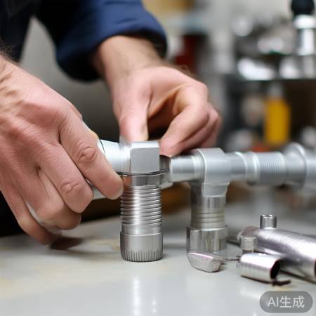 水管连接，涂抹生料带