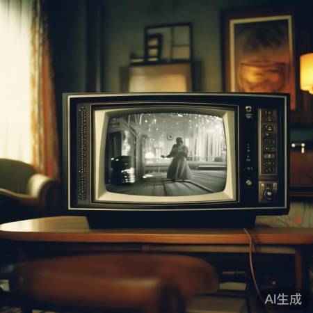 老式电视竖条纹：时代观影记忆