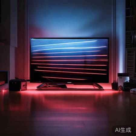 电视受干扰现红丝