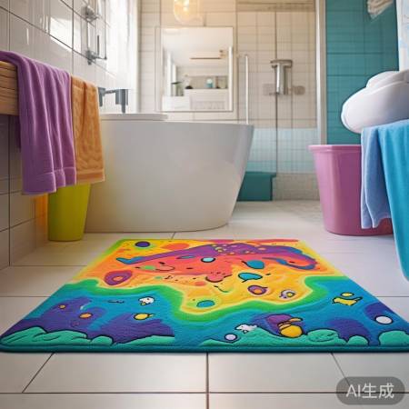个性化卡通垫,卫生间更趣味