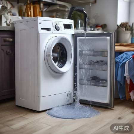 洗衣机排水管暂停,冰箱易积水细
