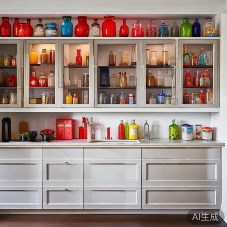 厨房美景尽收眼底：一扇门后的温馨世界