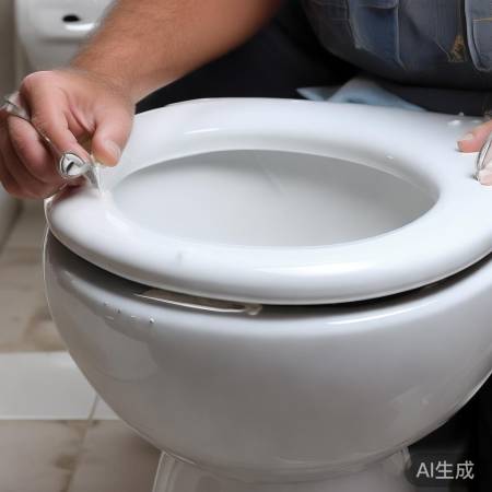 涂抹密封胶，防臭气外泄