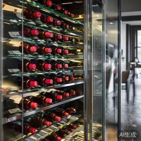 红酒柜材质多样，玻璃最实用美观