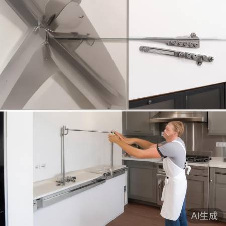 安装烟机支架,确保牢固