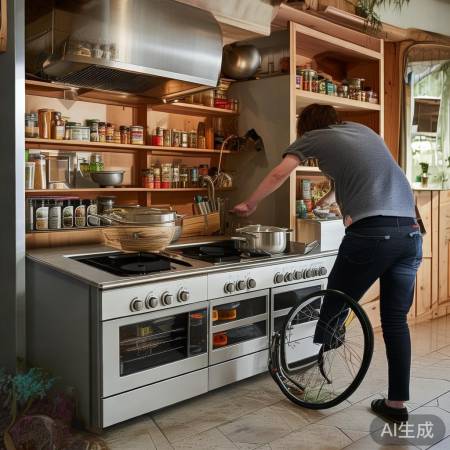 集成灶背面斜度设计，烹饪更便捷