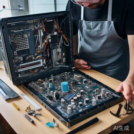 断电拆盖板,检查电路板