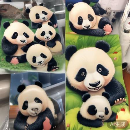 熊猫馆萌萌冰箱贴