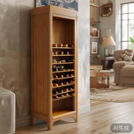 斜放红酒柜，空间利用佳