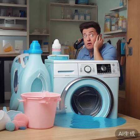 洗衣机卡中间，维修师傅解卡