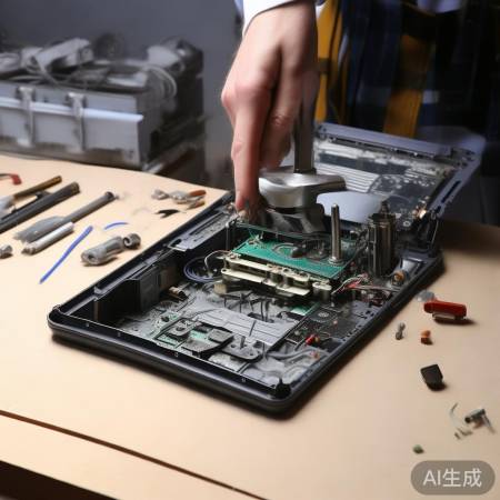 拆卸内部零件，小心操作