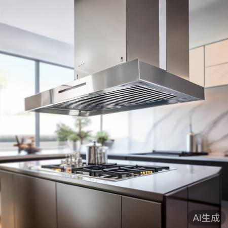 侧吸油烟机，时尚清新厨房