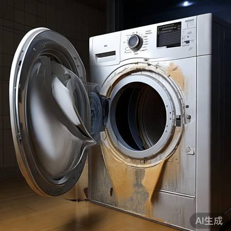 洗衣机门封老化，甩干像打篮球