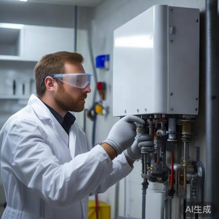 壁挂炉换管子,检查无漏气