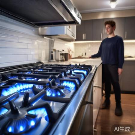 燃气灶旁防意外