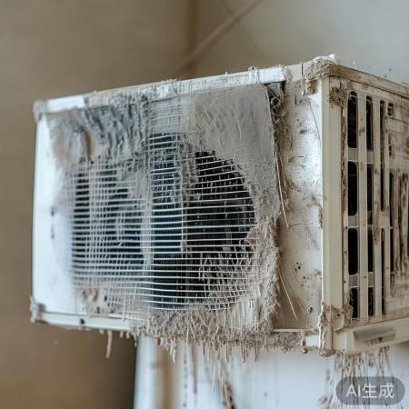 冷凝器散热不良，需清洗或换扇